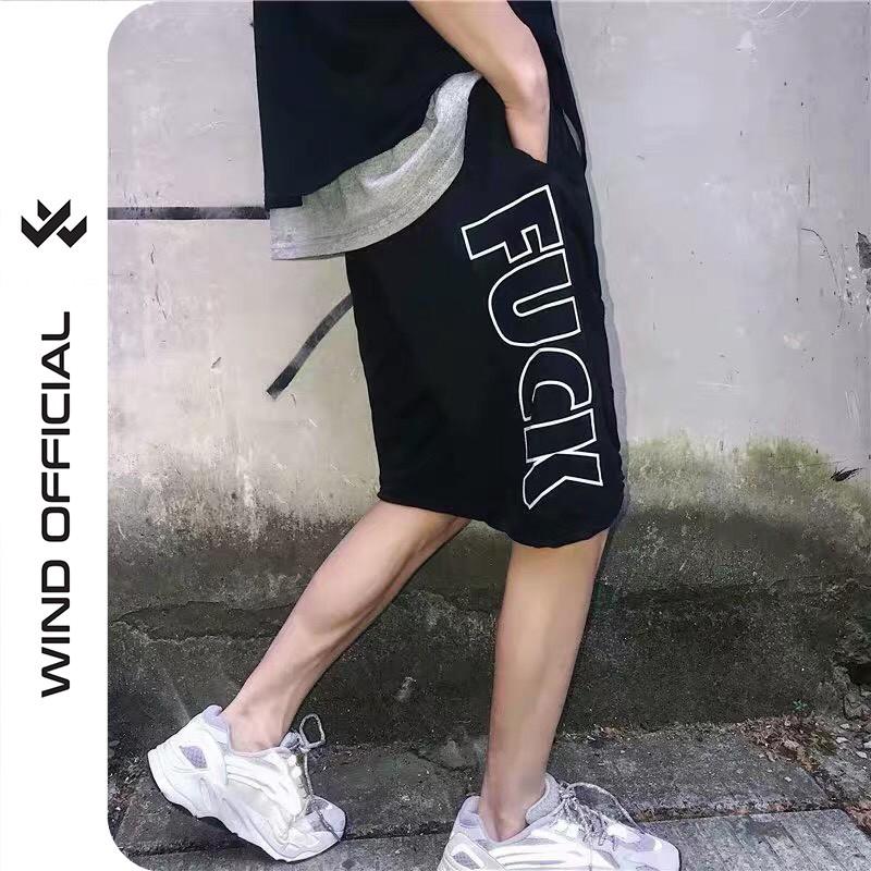 Quần short ngố WIND unisex form rộng Fick đùi lửng nam nữ phong cách ulzzang