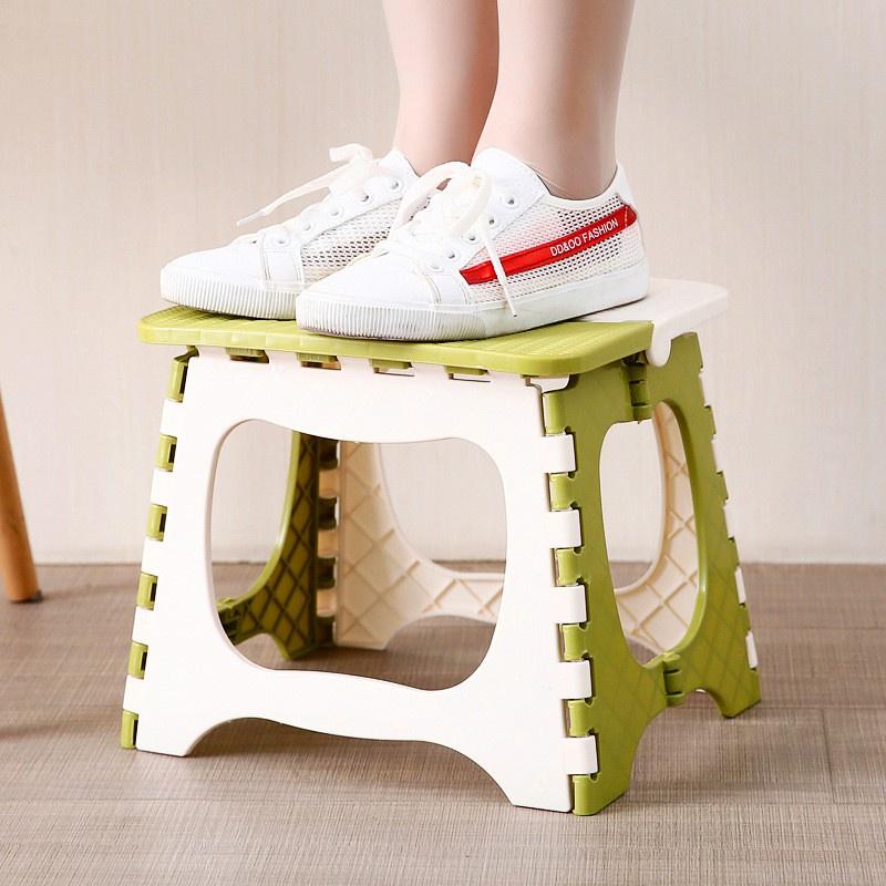 Ghế Đẩu Nhựa Xếp Gọn Giả Đan Mây Tiện Lợi