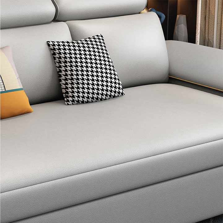 Giường Sofa Vải Sợi Nano Cao Cấp - Ghế Sofa Giường Đa Năng Có Ngăn Chứa Đồ, Khung Thép Chống Gỉ : KT 1M60 X 1M95