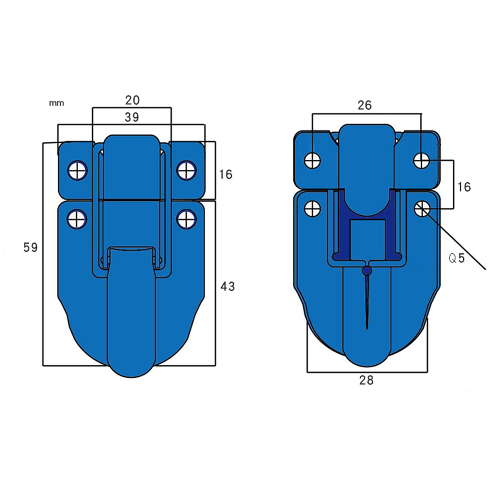 4Pcs Toggle Latch Lock Suitcase Box Trunk Chest Suitcase Case Clasp