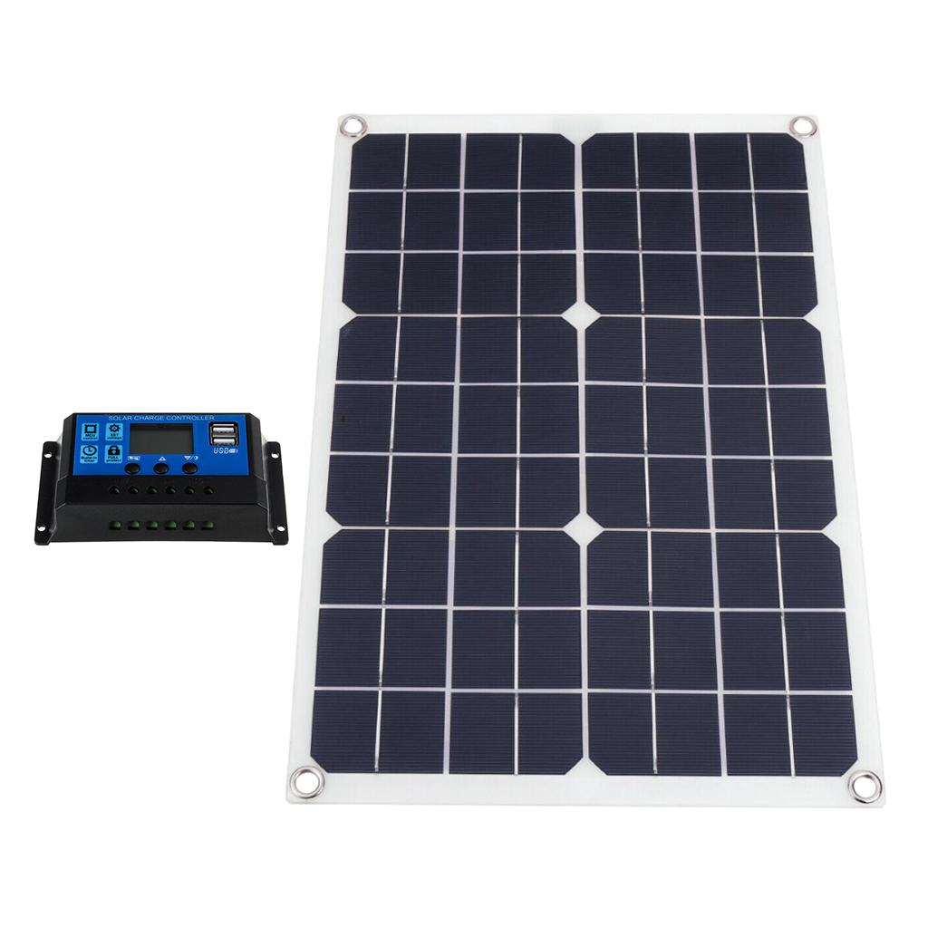 20W Flexible Solar Panel  10A Solar Charge Controller with   Clip