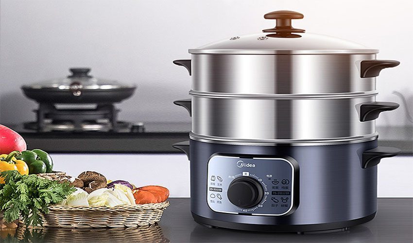 Nồi Hấp Điện 3 Tầng MIDEA MZ-ZG26EASY401 Dung Tích 10 Lít hàng chính hãng
