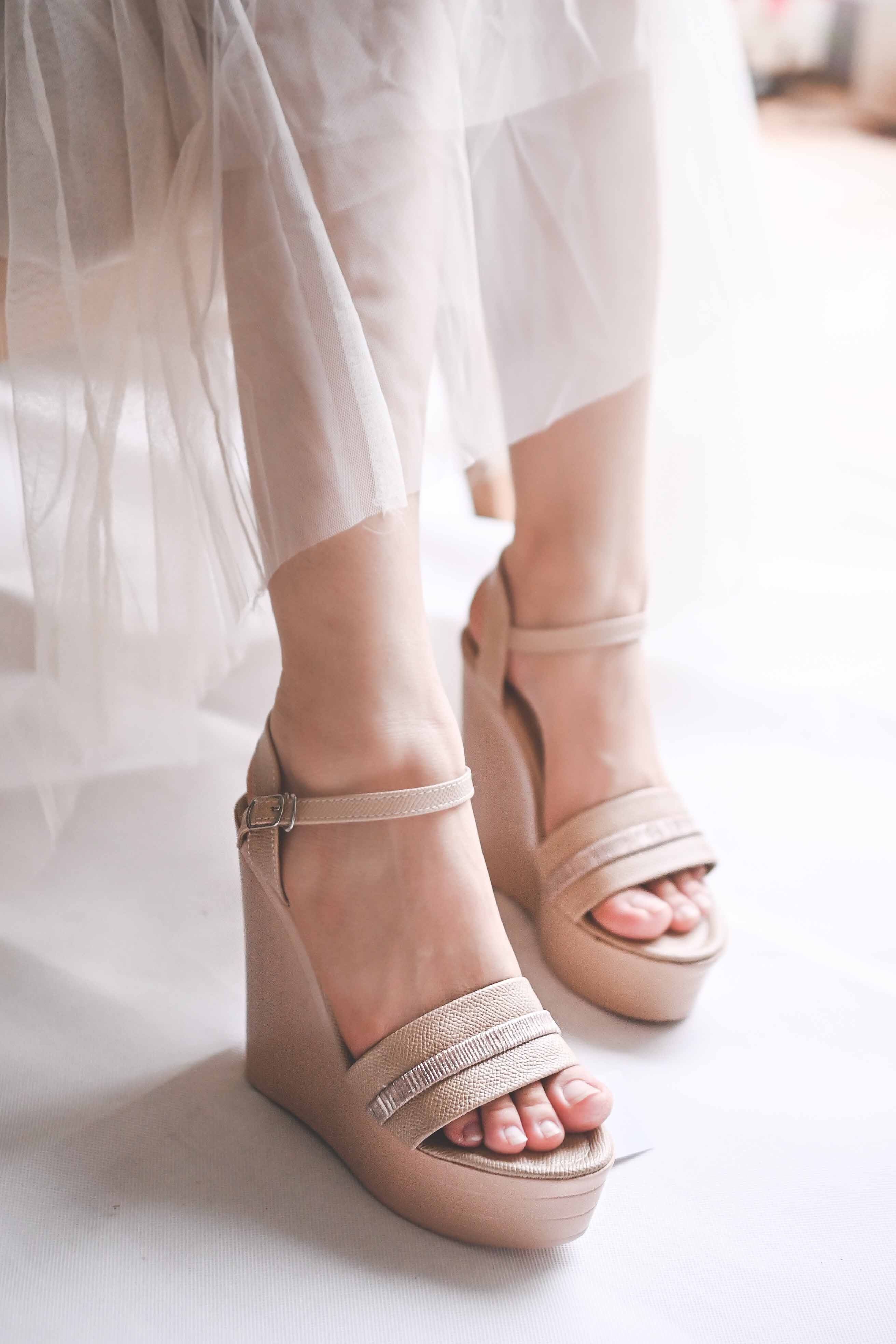 Sandal đế xuồng nữ đế 12cm