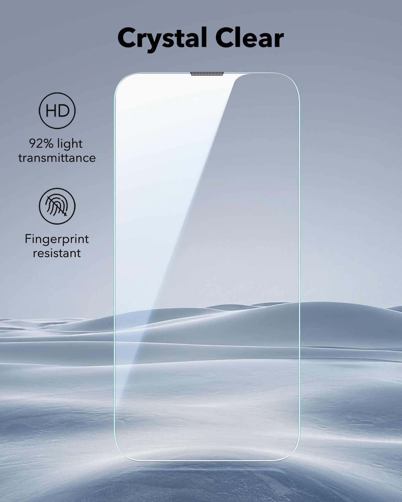 Combo 2 Kính Cường Lực Kèm Khung Dán Cho iPhone 16e/ iphone 13/ iphone 14 ESR UltraFit Classic Screen Protector_ Hàng Chính Hãng