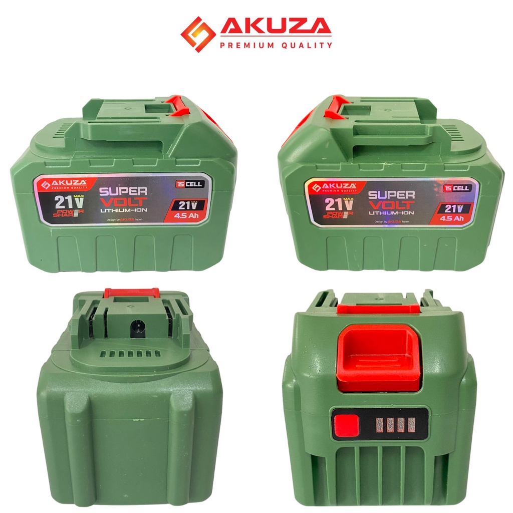 Máy khoan pin 15 cell Akuza đầu auto lock 13mm không chổi than có búa - Máy khoan tắc động siêu khoẻ, siêu bền