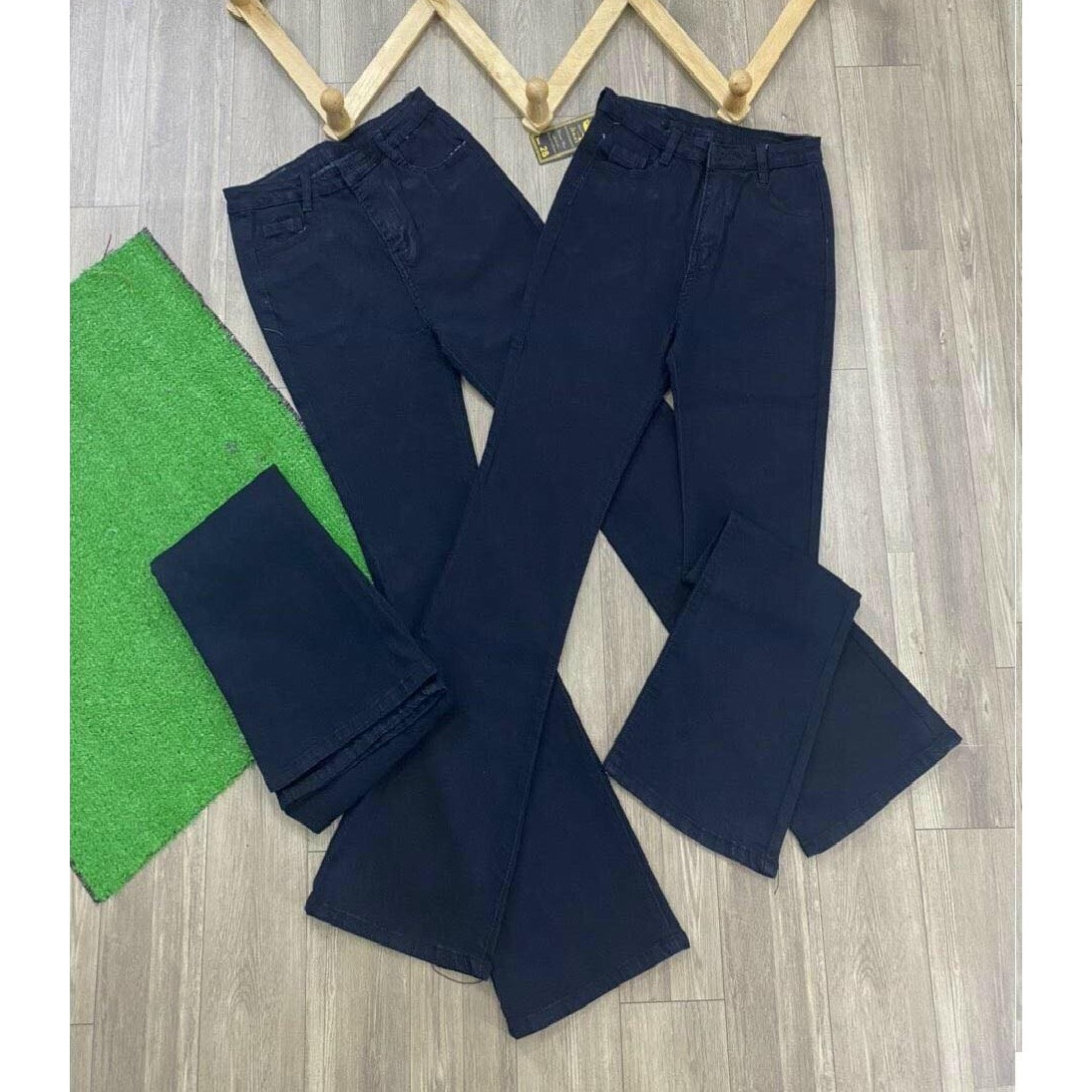 Quần Jeans Thun Nữ Ống Loe Dài thời Trang
