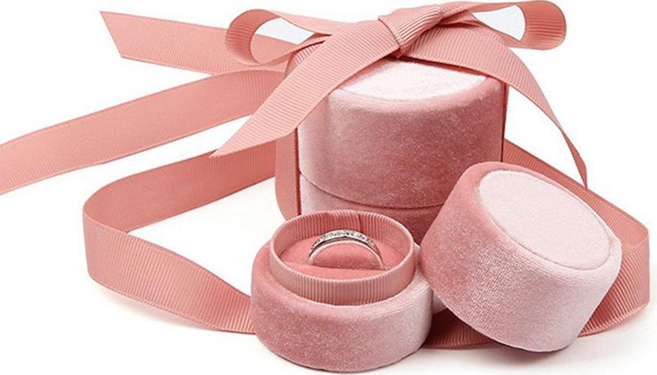 Hộp Trang Sức Nhung Bow Bow Dây Chuyền Hiển Thị Chủ Lưu Trữ