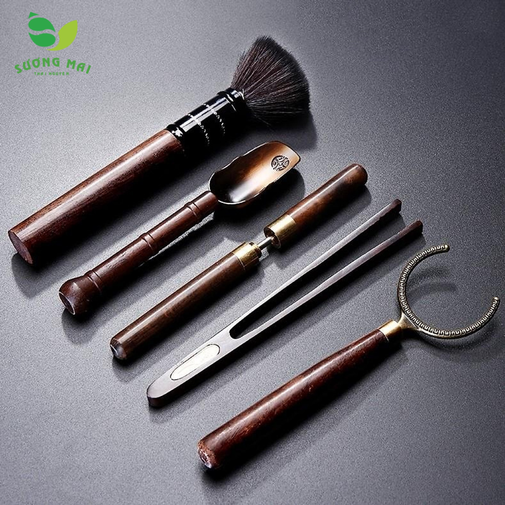 Bộ ấm chén pha trà cối xay sm008 – Đỏ đen vàng 12&14&15 món