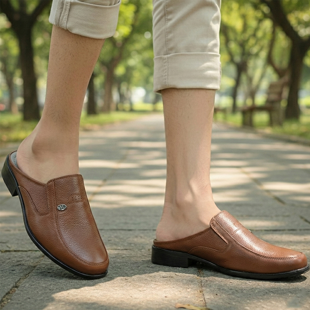 Giày Sục Nam HA NAM Da Bò Thật Cao Cấp GSB20175