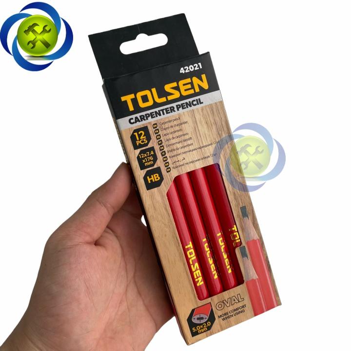 Bút chì Tolsen 42021 dài 176mm (hộp 12 cây)