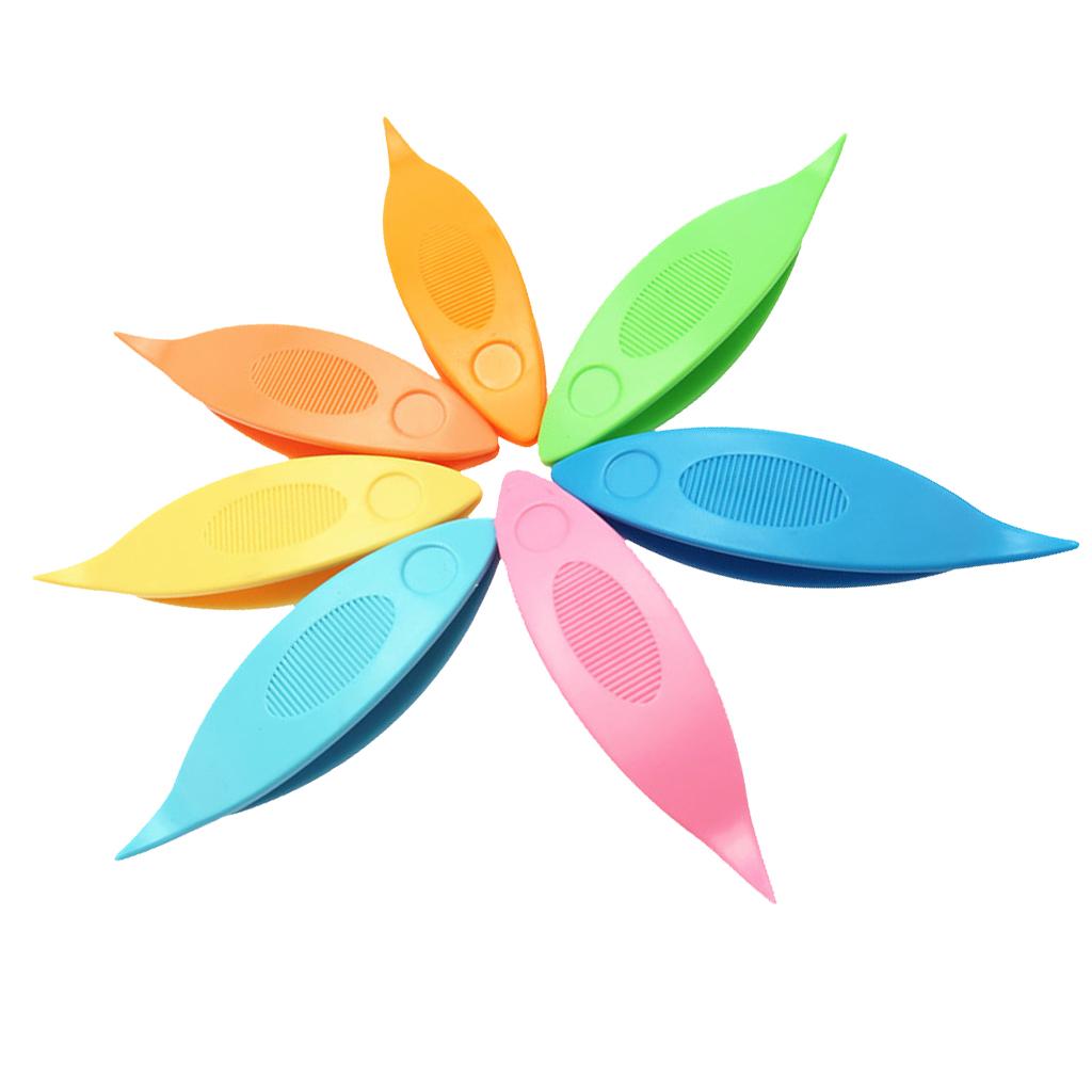 7Pcs Colorful Plastic Tatting Lacemaking Shuttle Tools 6.5 x 2.2cm