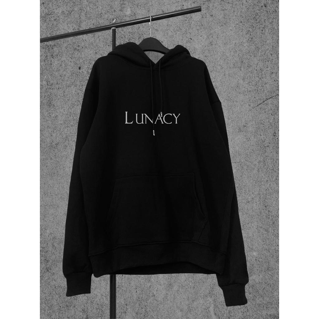 Áo Khoác Hoodie Nỉ Có Mũ Form Rộng LUNACY In Phản Quang Unisex Nam Nữ Ulzzang