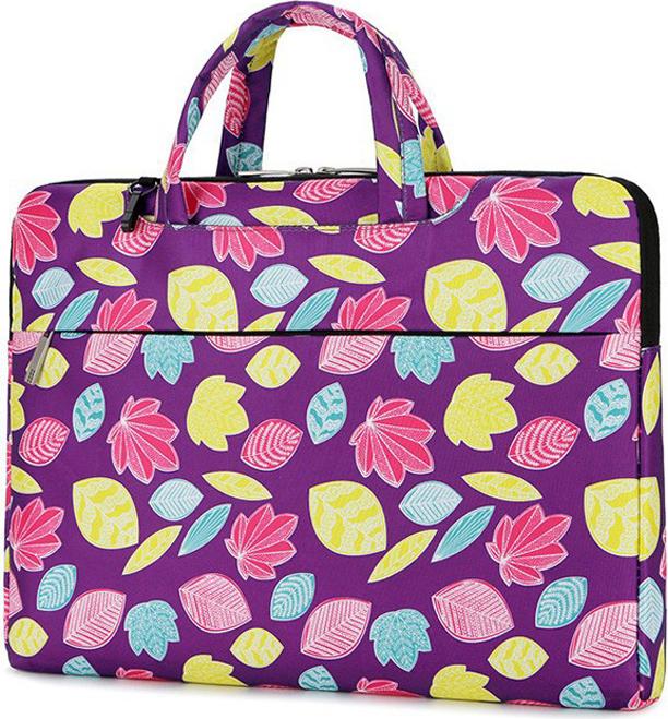 Túi chống sốc họa tiết hoa lá cho laptop, Macbook
