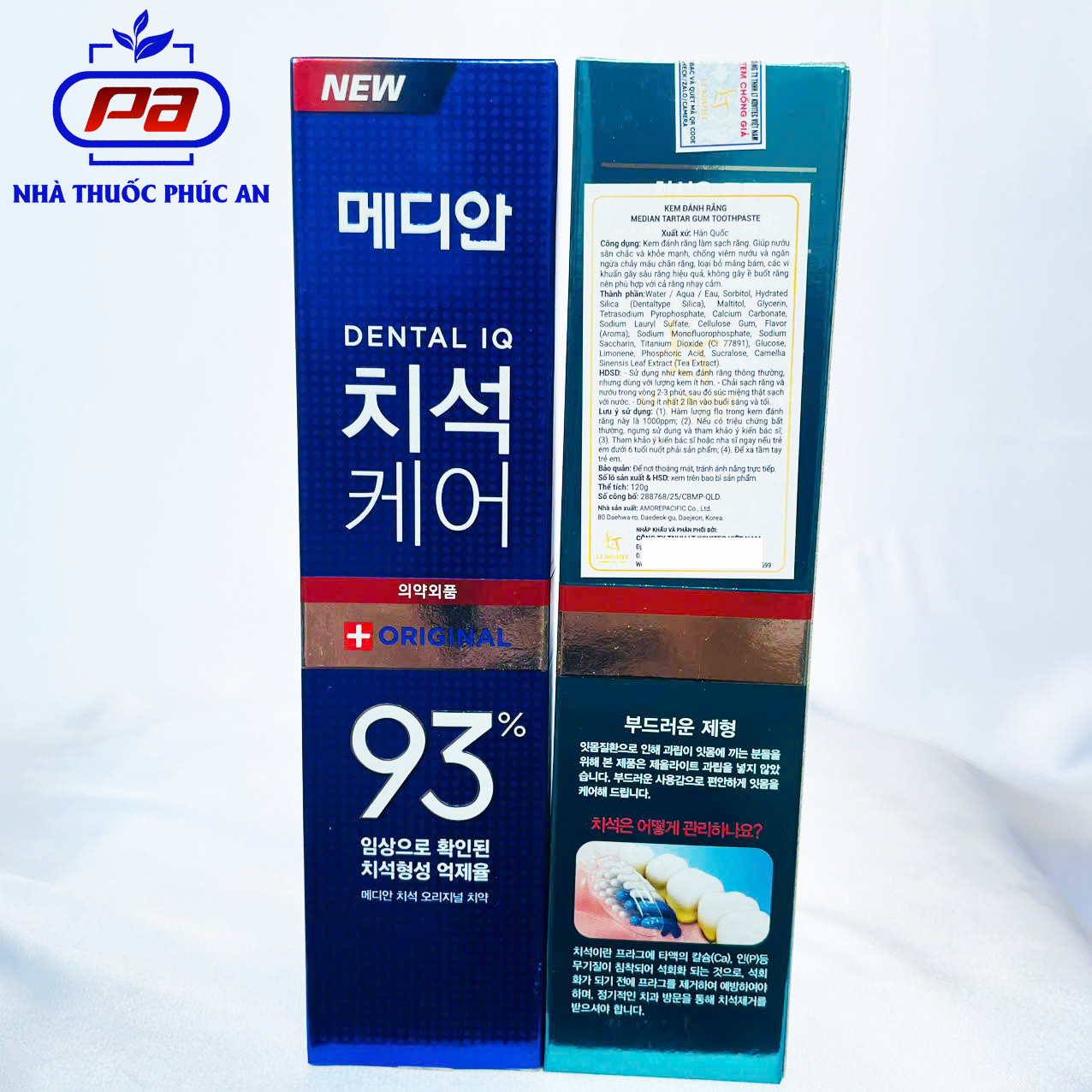 Kem đánh răng giúp trắng răng, thơm miệng, ngừa sâu răng, viêm nướu Median Hàn Quốc 120g