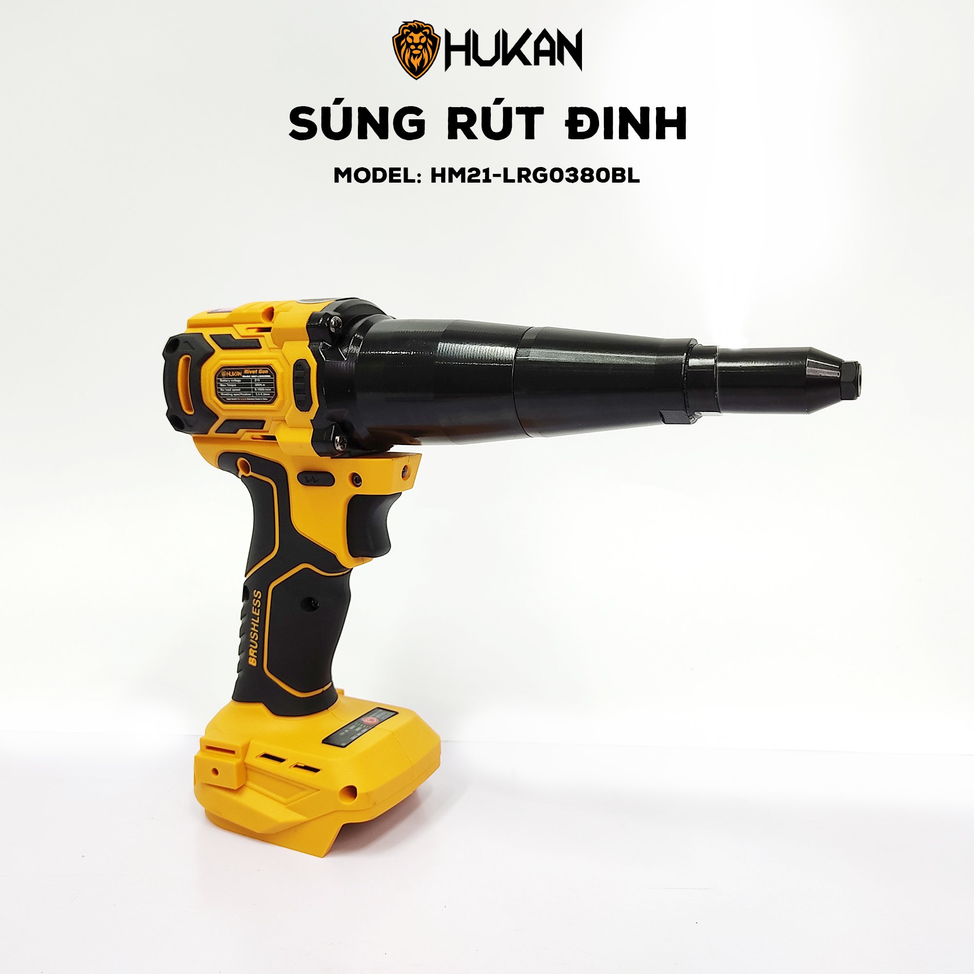 Thân máy rút đinh dùng pin Hukan HM21-LRG0380BL – TYMMAYPIN