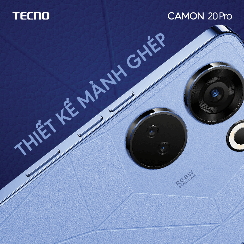 Điện thoại Tecno CAMON 20 Pro 8GB/256GB - Camera 64MP + 32MP | Helio G99 | 5000 mAh/ 33W | 6.7'' FHD AMOLED - Hàng Chính Hãng - BH 13 Tháng