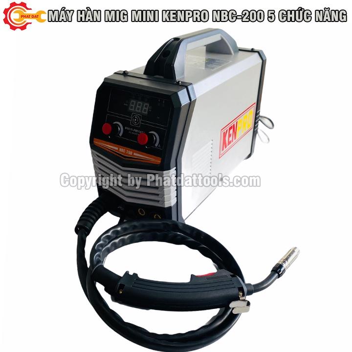 Máy Hàn Mig 5 Chức Năng Không Dùng Khí KENPRO NBC-200-Bảo Hành 12 Tháng-Đầy Đủ Phụ Kiện-Tặng Kèm Cuộn Hàn Lõi Thuốc 1kg