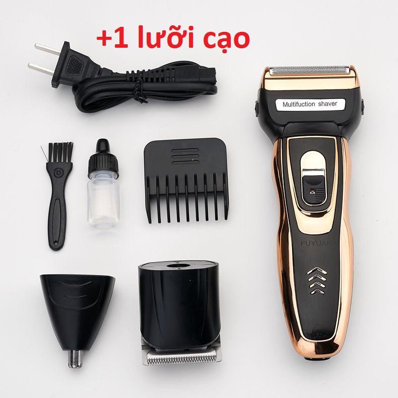 Máy Cạo Râu Đa Năng 3 in 1 - Máy Cạo Râu Khô Không Đau Rát Với 2 Lưỡi Cạo Siêu Nhanh Siêu Sắc