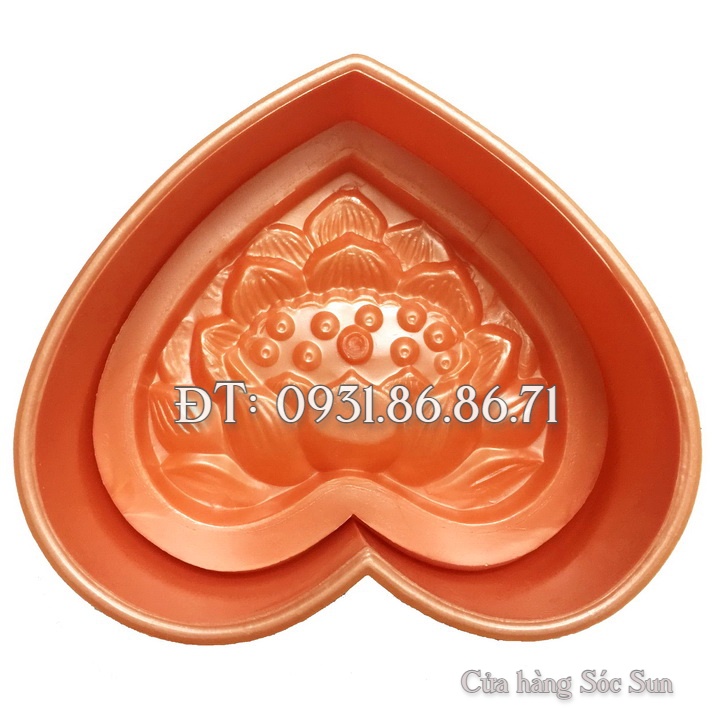 Bộ 2 khuôn ép xôi hình tim loại 17 cm – Mã số 1968
