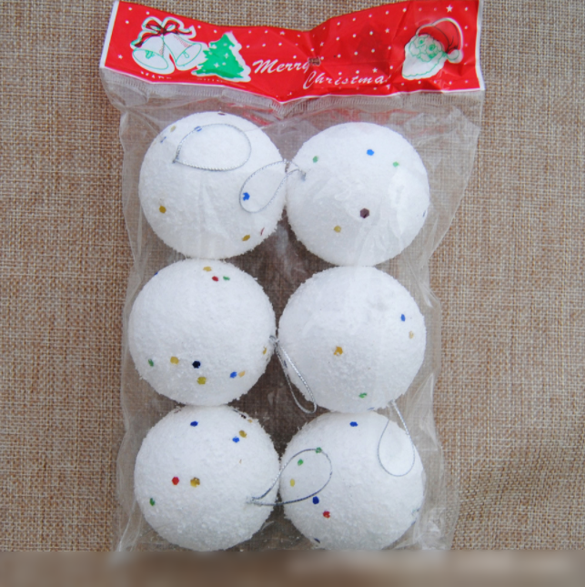 Set 6 Quả Cầu Tuyết Mẫu A43 Phụ Kiện Trang Trí Cây Thông Giáng Sinh Trang Trí Noel