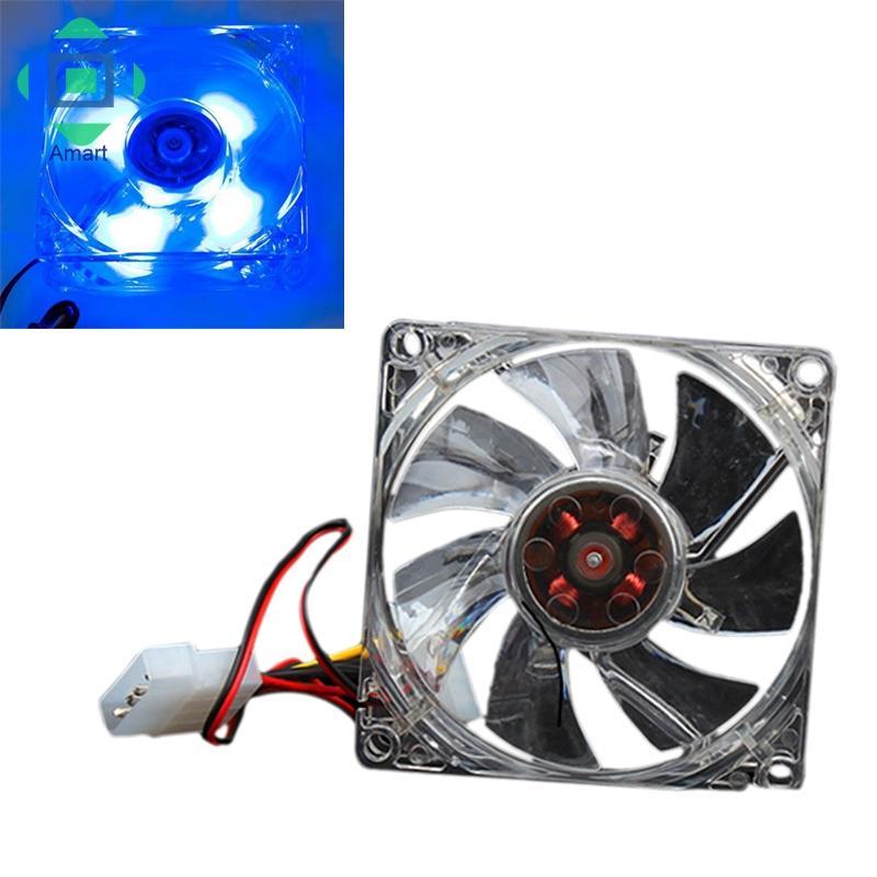 Quạt tản nhiệt không ồn cho máy tính bàn 4 bóng LED 80mm tiện dụng