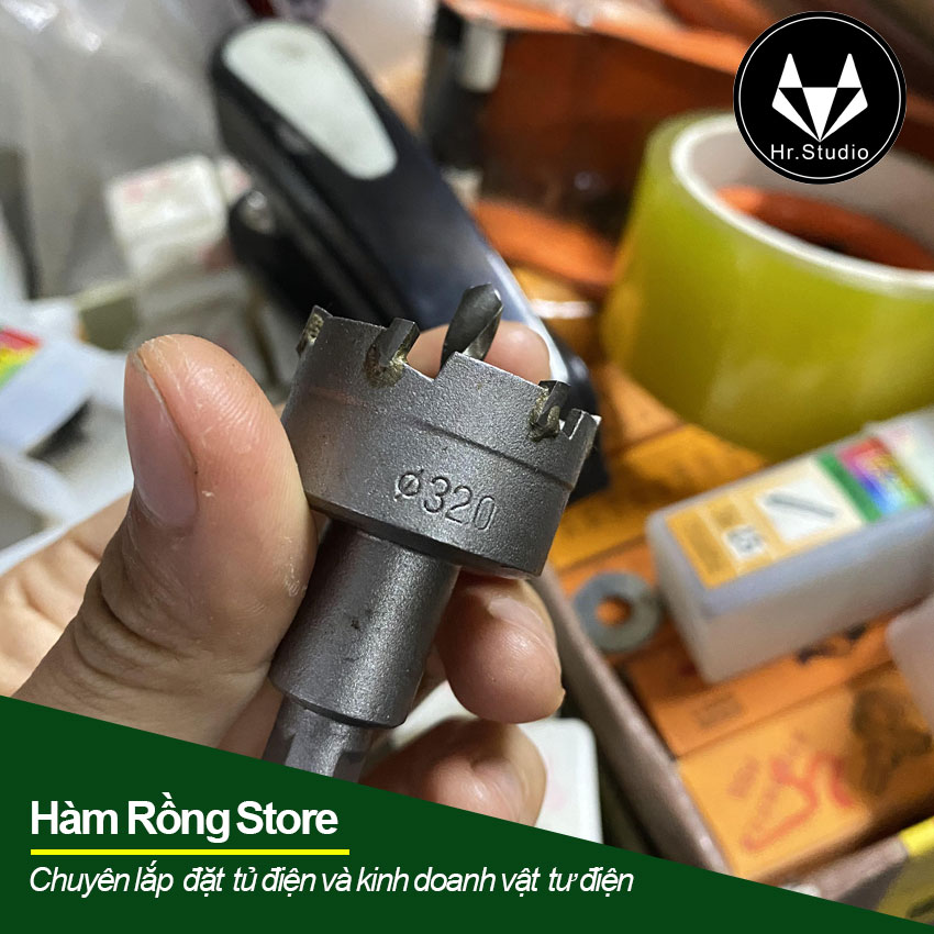 Mũi vét phi 32mm khoan vét lỗ tròn kim loại và gỗ có mũi định tâm màu xám