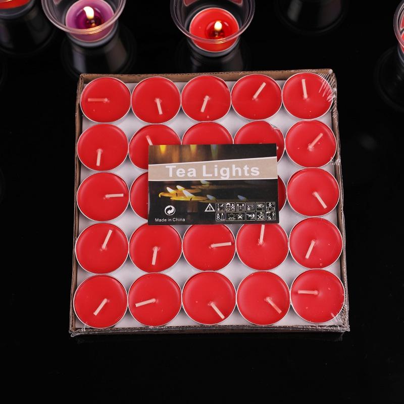 Nến tealight tròn xông tinh dầu bộ 50 viên không mùi viên sáp tỏ tình, trang trí tiệc, đốt hương