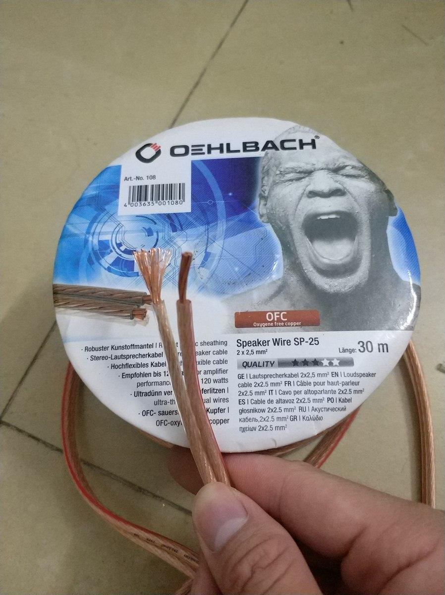 4 mét dây loa Oehlbach lõi 2.5mmx2