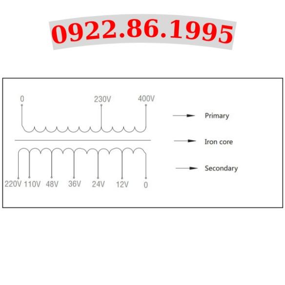 168168 Biến áp cách ly NDK CHINT 25-500VA NEW