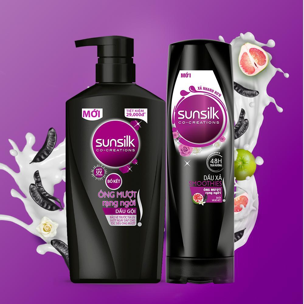 Combo 2 Dầu xả Sunsilk Óng mượt rạng ngời 140g