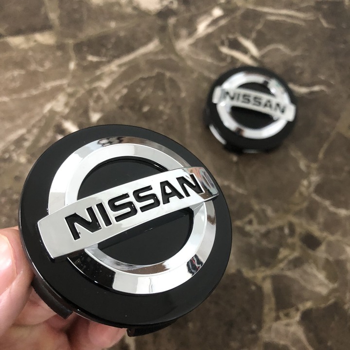 Logo chụp mâm, ốp lazang bánh xe ô tô Nissan đường kính 60MM