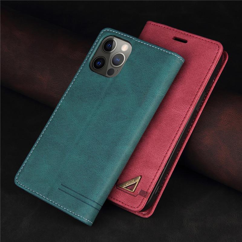 Bao Da Nắp Gập Có Ngăn Đựng Thẻ Chống Trộm Cho Iphone 6 7 8 Se2 Plus X Xs Xr 11 12 Mini Pro Max