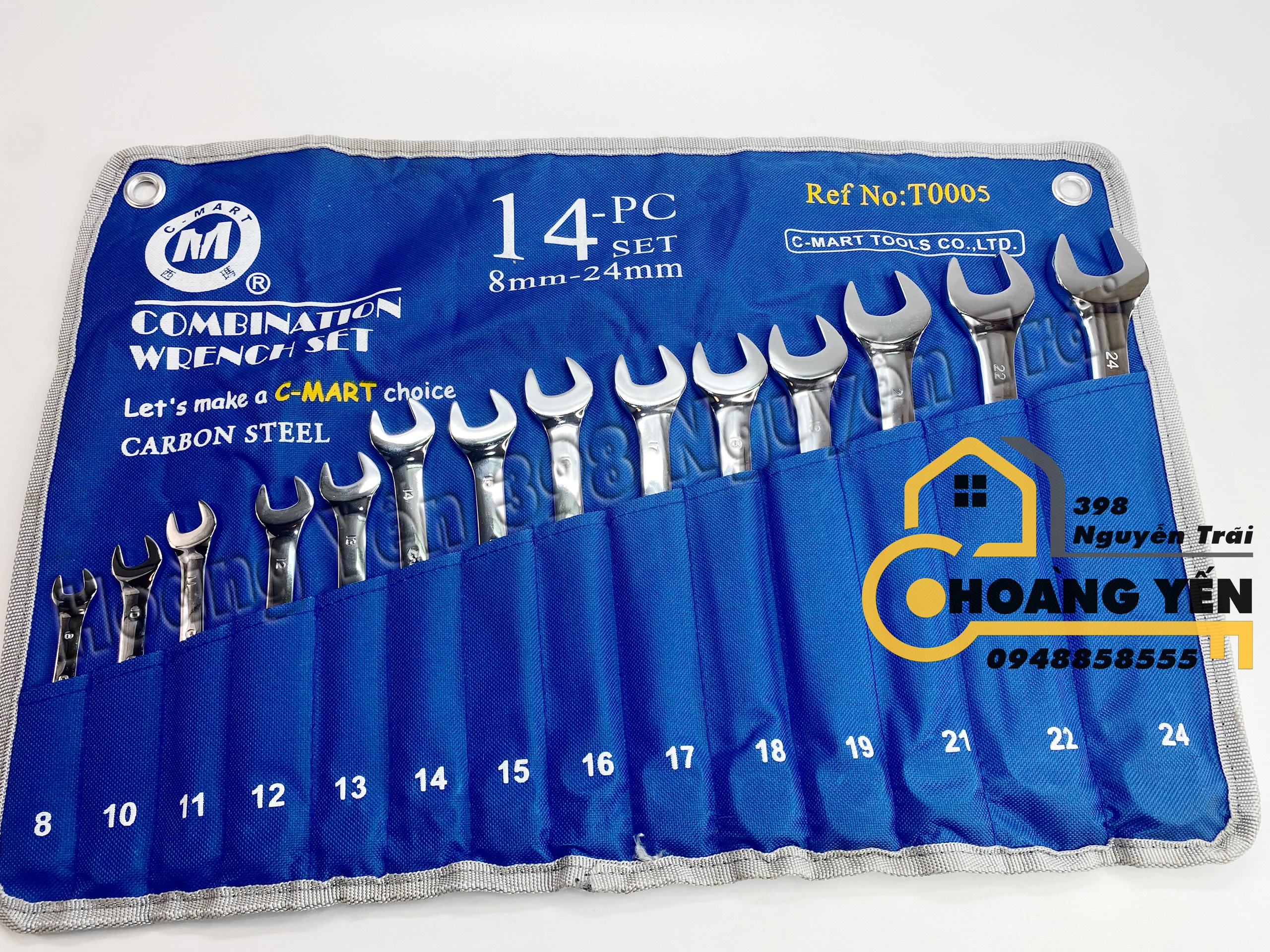 Bộ cờ lê vòng miệng 14 chi tiết C-mart T0005 , C-mart T0006