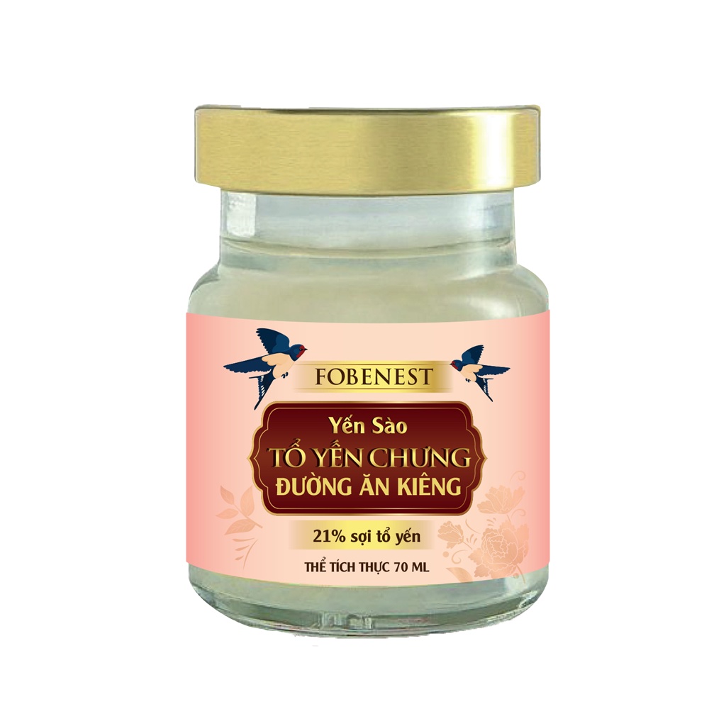 Hộp Yến Sào Đường Kiêng Dành Cho Người Ăn Kiêng, Người Tiểu Đường Fobe Lọ 70ml