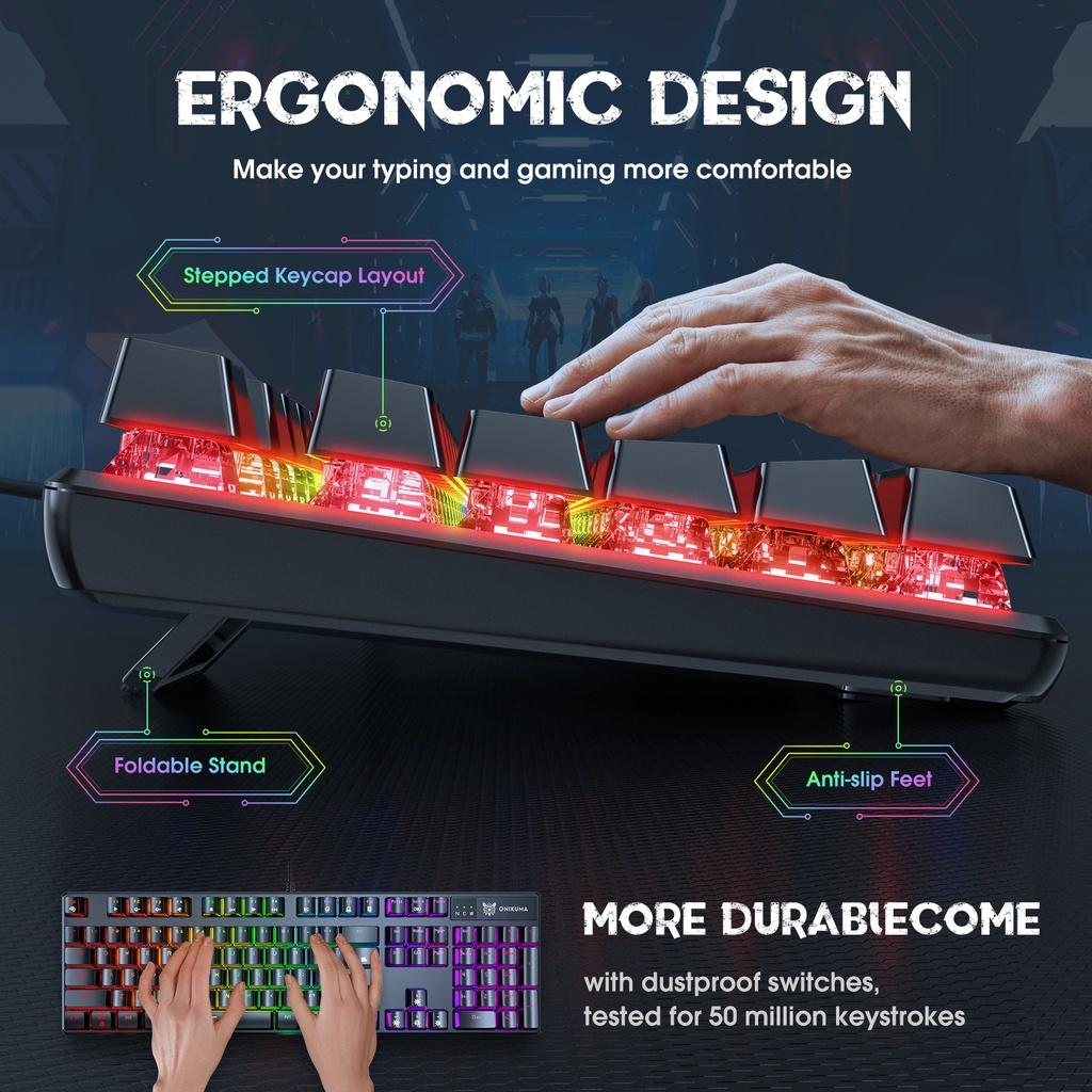 Bàn phím chơi game cơ học có dây G27 màu đen với đèn RGB