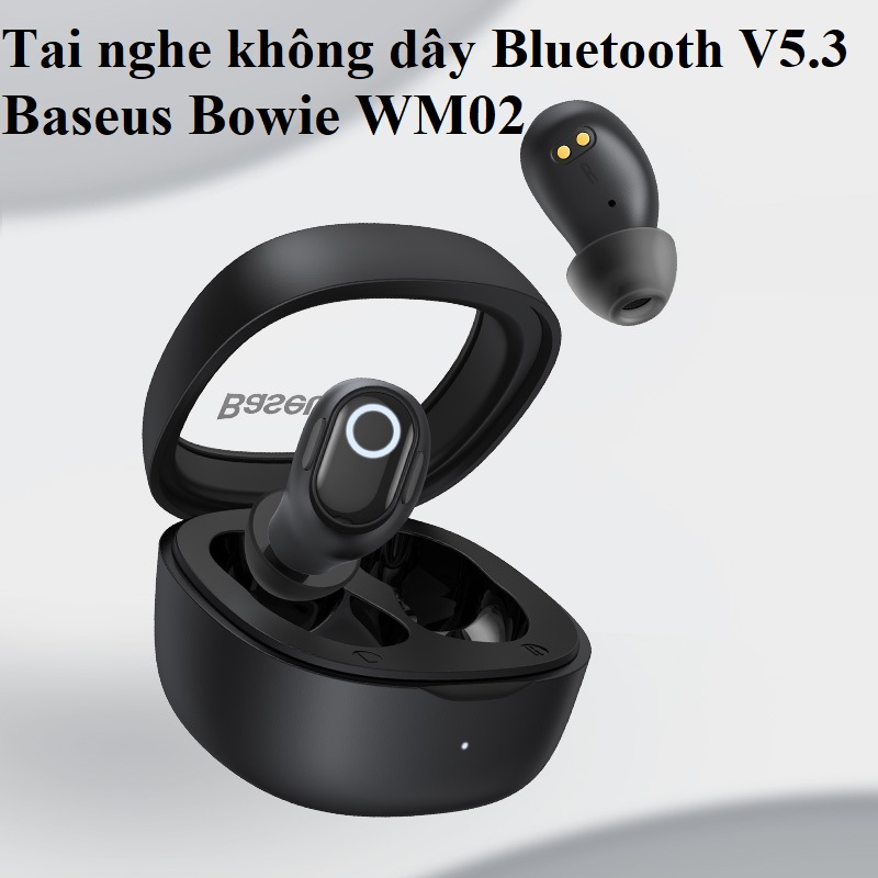 Tai nghe không dây Bluetooth V5.3 App chỉnh sửa cài đặt Baseus Bowie WM02 - Hàng chính hãng