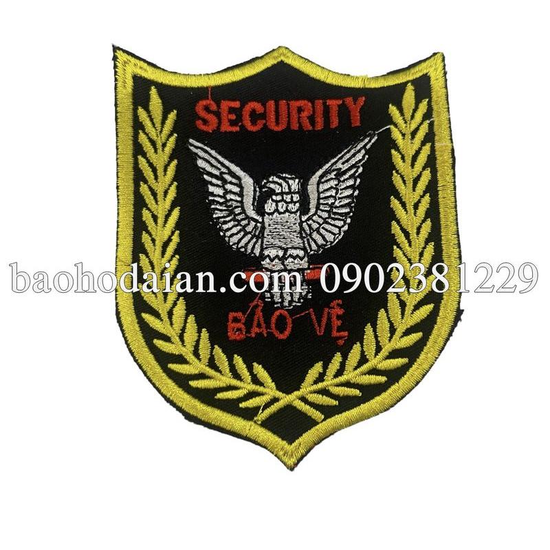 Logo bảo vệ, logo Security thêu sẵn may lên áo