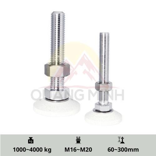 S/SS - Chân tăng chỉnh chiều cao, chịu lực, inox, thép mạ, đế sắt M12, M14, M16, M20 cao cấp Hàn Quốc