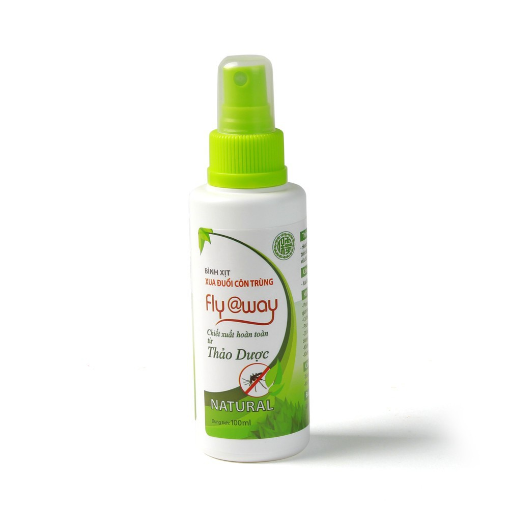 Xịt chống muỗi Fly Away chiết xuất tinh dầu 100% tự nhiên, Lọ 60ml