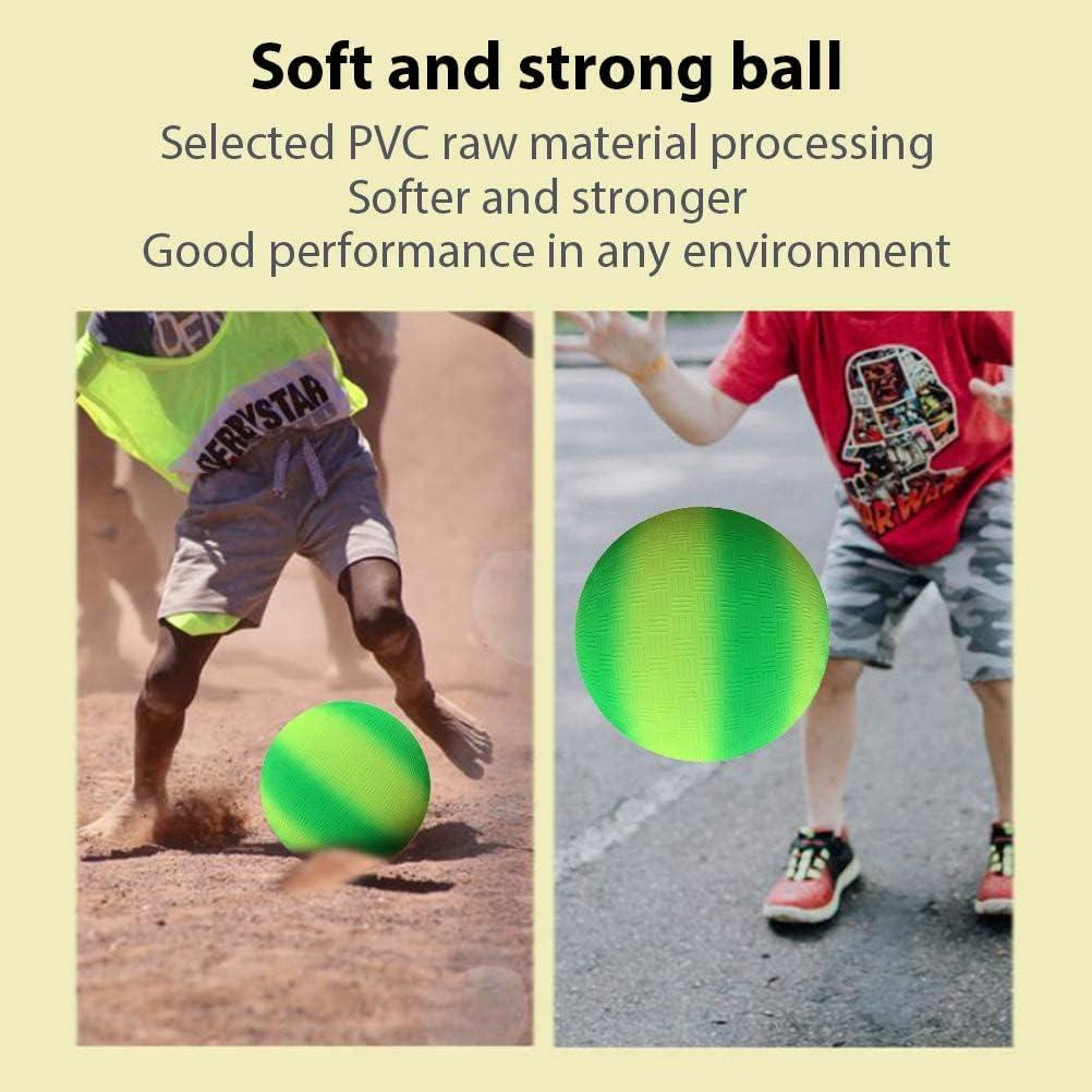 Bóng cầu vồng PVC mềm dành cho trẻ em, Nước trái cây và Bóng nảy bền cho quà tặng trẻ em , Vàng + Xanh lục