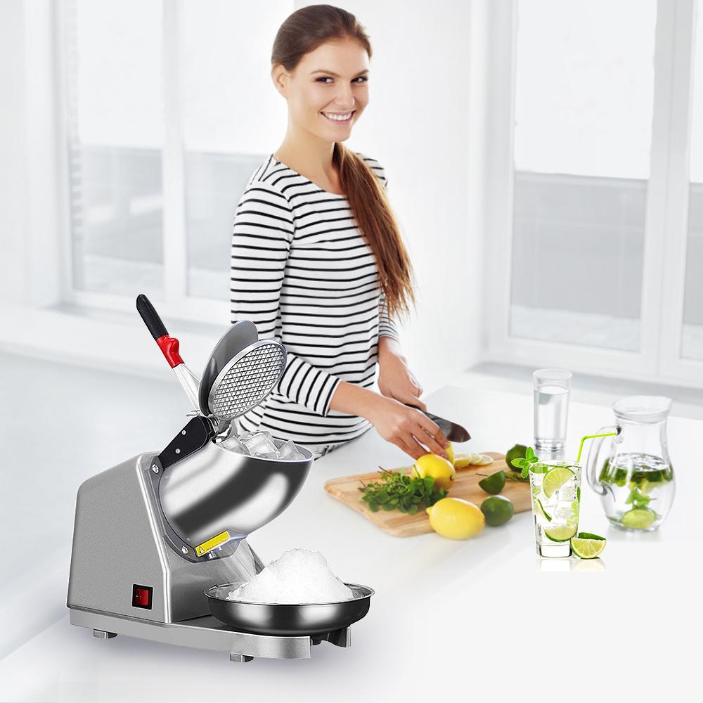300W High Power Stainless Steel Ice Maker Snowflake Ice Shaving Machine Household Commercial Milk Tea Cold Drink Shop