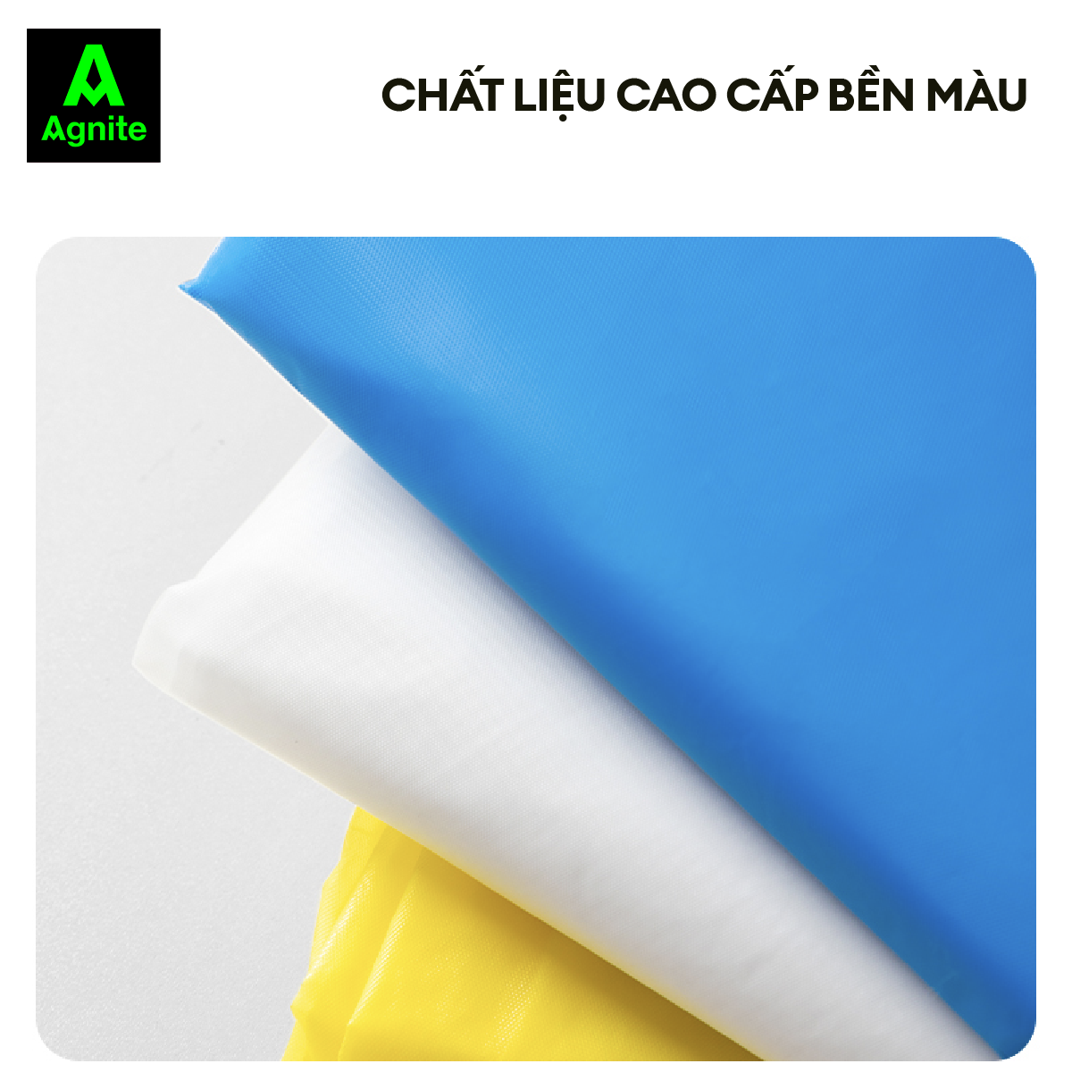 Áo mưa dài Agnite chất liệu EVA cao cấp - Siêu bền - Chống thấm nước tốt - Thiết kế thoải mái - Nhiều màu sắc - VS4075