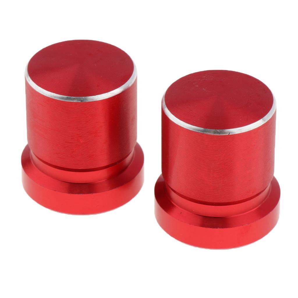 2x 2x Aluminum Alloy Dustproof Metal Shock Absorber Screw Cover for 08-15