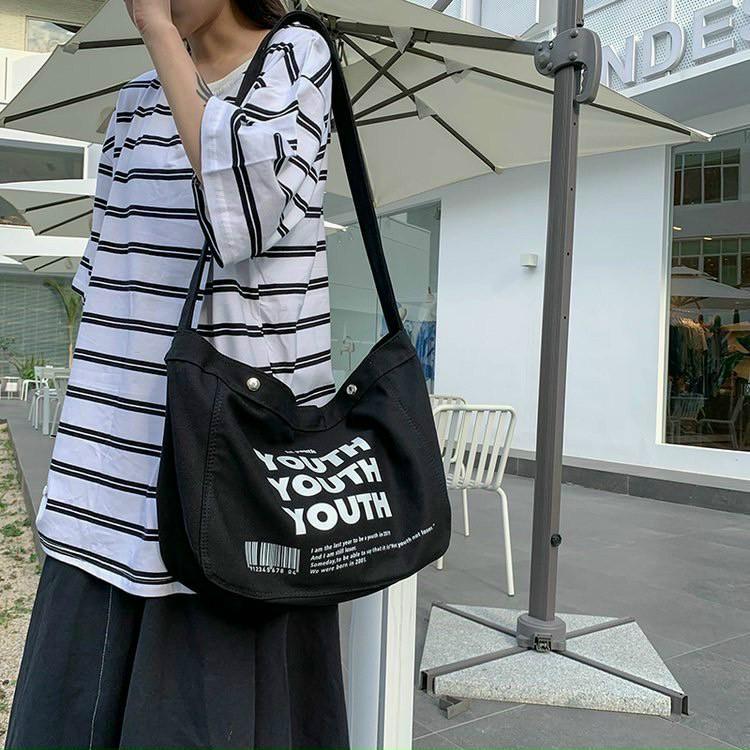Túi đeo chéo nam nữ thời trang unisex vải canvas đi học đi chơi