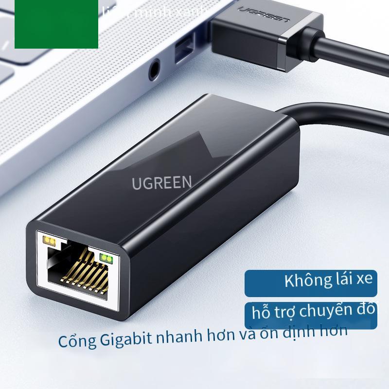 Phong cách mới nhất Green Union USB chuyển cổng mạng giao diện truyền cáp mạng rj45 Gigabit mạng có dây máy tính để bàn bộ chuyển đổi card mạng máy tính