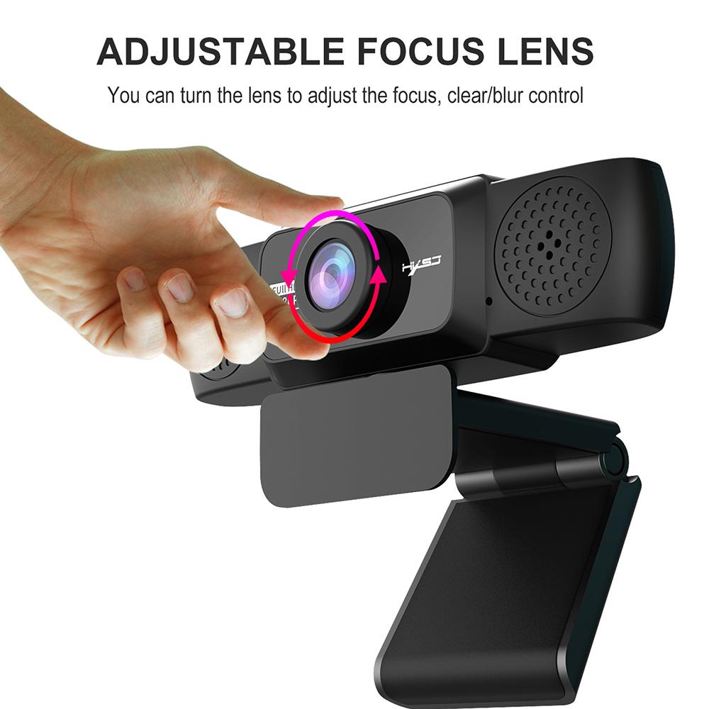 HXSJ S5 HD 1080P Computer Camera Built-in 8m Sound-absorbing Microphone Web Camera with Adjustable Degrees for Laptop