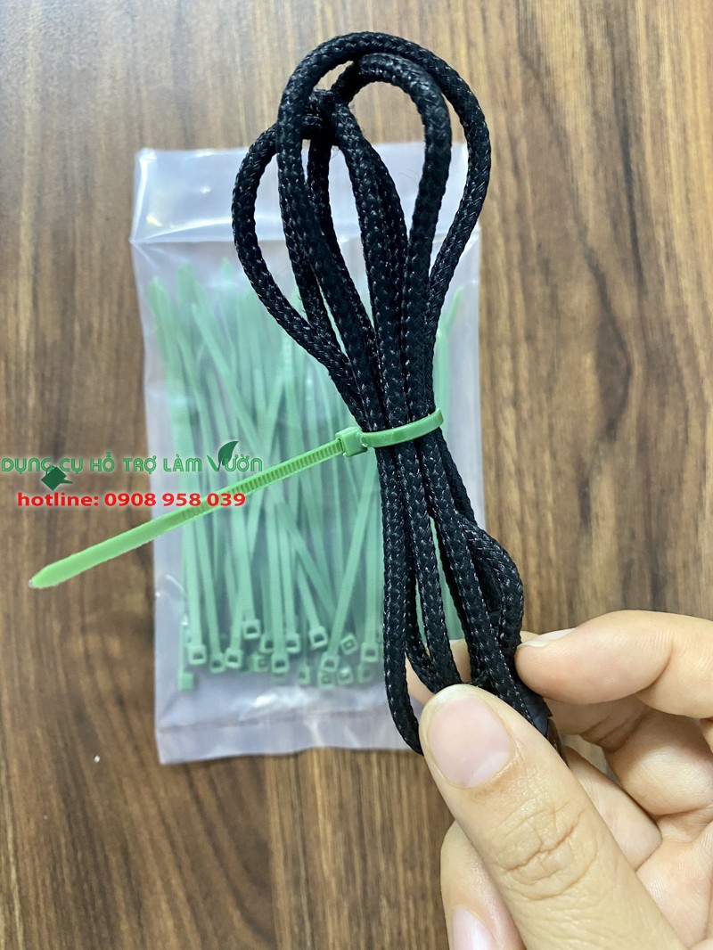 Dây rút nhựa ABS màu xanh lá gói 50 pcs