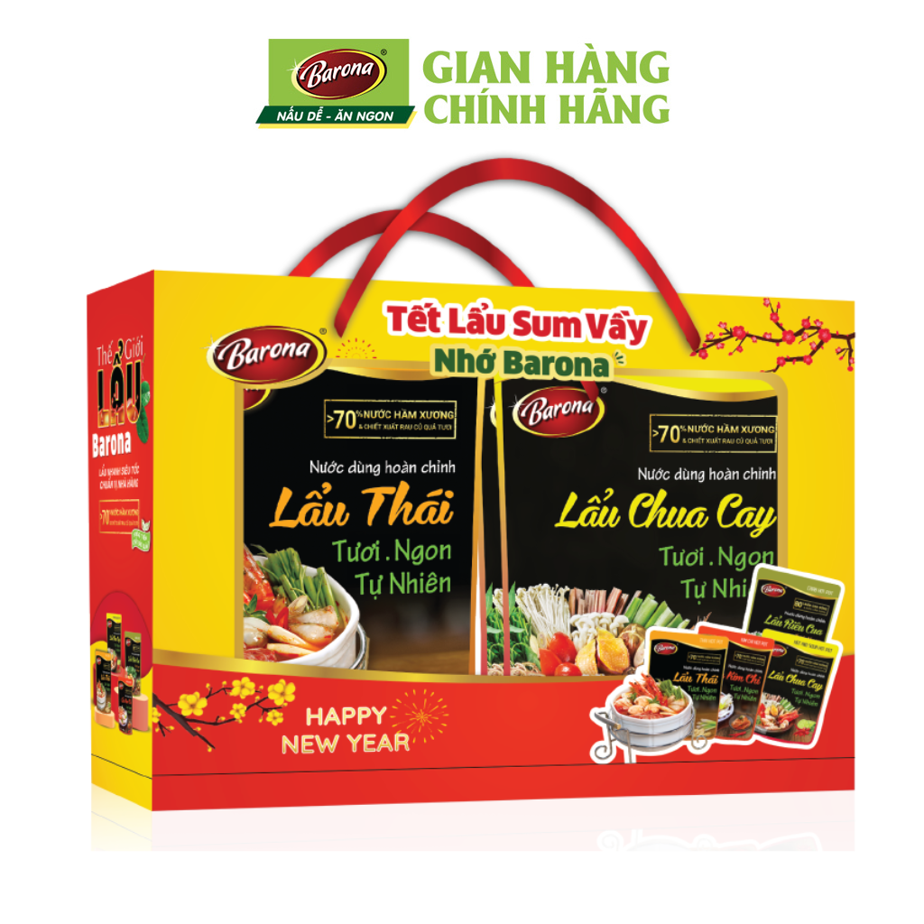 Nước dùng Lẩu Barona, Combo 7 Loại Lẩu Tết Sum Vầy