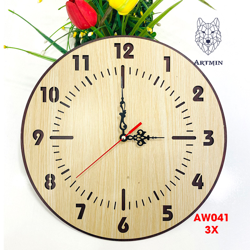 AW041 - Đồng Hồ Gỗ Decor Hot 2023 – Đồng Hồ Treo Tường Trang Trí