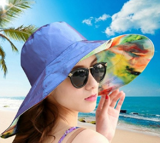 Mũ rộng vành chống nắng đội 2 mặt thời trang, nón chống nắng phong cách Hàn